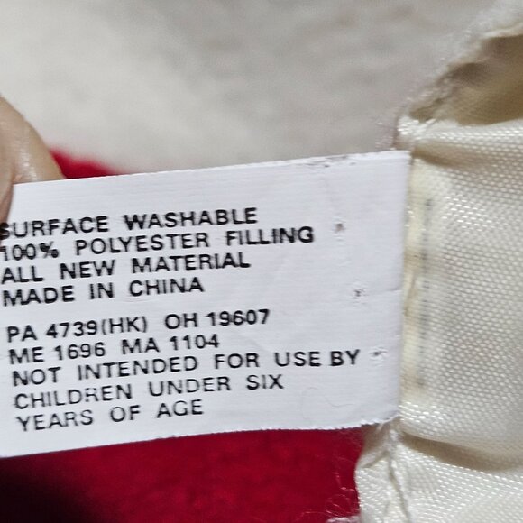 Red cardinal cottagecore Christmas felt 48" embroidered felt red and white tree - Picture 11 of 11